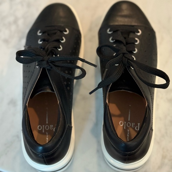 LINEA Paolo Kendra Black Platform Sneakers, Size 6.5 - Picture 3 of 5